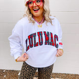 LULU MAC Christmas White Christmas Plaid Crew