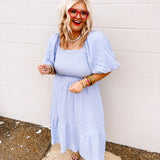 Oddi: Baby Blue's Midi Dress (S-3X)