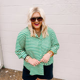 Queen Striped Top (Green/Yellow)