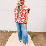 AnnieWear Reversible Christmas Toile Vest