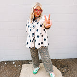 Oddi Black Polkadot Blouse