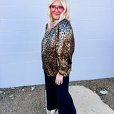 Oddi Metallic Leopard Holliday Top