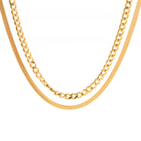 CHAIN + HERRINGBONE NECKLACE