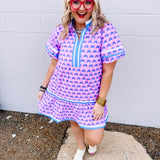 Jodifl Spring Boho Orchid Floral Dress