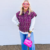 AnnieWear Floral Vest in Burgundy