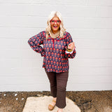 Oddi Black Floral Long Sleeve Blouse