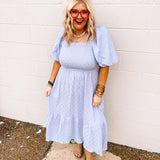 Oddi: Baby Blue's Midi Dress (S-3X)