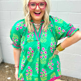 Emerald Bloom Top