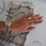 LARGE GOLD SHELL RING