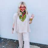 Stylive Taupe/Cream Checkered Pants