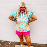 Entro Jaded Blooms Top