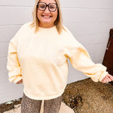 LULU MAC: Butter Monochromatic Appliqué Crew