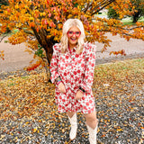 AnnieWear Rose Print Mini Dress