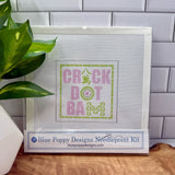 Blue Poppy Crack Dot Bam Needlepoint Kit