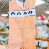 LuLu BeBe: Orange Gingham Shortall