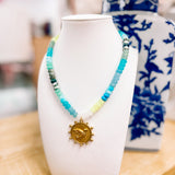 Hart Design Multi Color Small Beaded Duck Coin Necklace