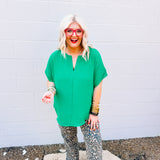 Zenana Airflow Top in Kelly Green