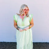 Entro Lime Time Stripe Dress