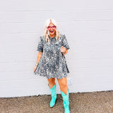 Mable Leopard Collared Dress