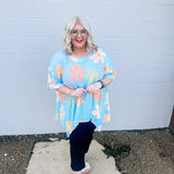 Stepping into Spring Top in Blue