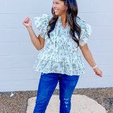 Sage & Sweet Ruffle Top