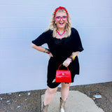 Oddi Velvet Time Black Mini Dress