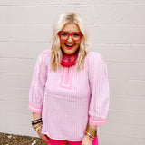 Oddi Pink Passions Striped Top