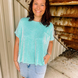 Zenana Beat the Heat Top in Aqua