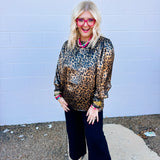 Oddi Metallic Leopard Holliday Top