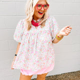 Haptics Happy Girl Floral Top