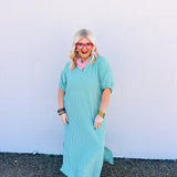 Entro Green Gingham Golf Dress (+)