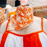 Orange and White Checkered Scarf