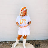 Queen of Sparkles Tennessee "UT" Grey with Jewels Tee