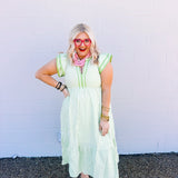 Entro Lime Time Stripe Dress