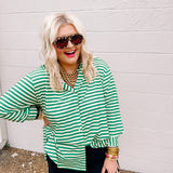 Queen Striped Top (Green/Yellow)