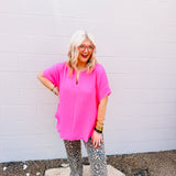Zenana Airflow Top in Fuchsia