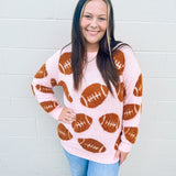 Fuzzy Football Sweater