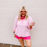 Oddi Pink Passions Striped Top