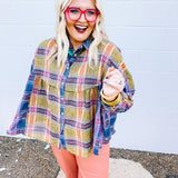 Meet Me in October Colorful Plaid Top