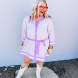 Entro Miss Lavender Stripe Dress