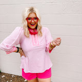 Oddi Pink Passions Striped Top