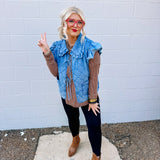 Oddi Quilted Denim Vest