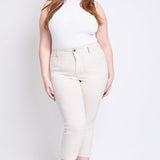 Hyper-Stretch Plus Crop Straight: Cream