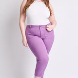 Hyper-Stretch Plus Crop Straight: Purple