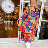 September Flower Garden Tiered Dress