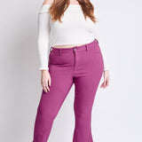 Hyper-Stretch Crop Kick Flare: Purple