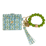 LP: English Garden Blue Keychain Wristlet Wallet