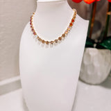 Plano Pink Fall Multicolor Swarovski Crystal Necklace