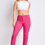 Hyper-Stretch Crop Straight: Pink