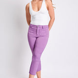 Hyper-Stretch Crop Straight: Purple